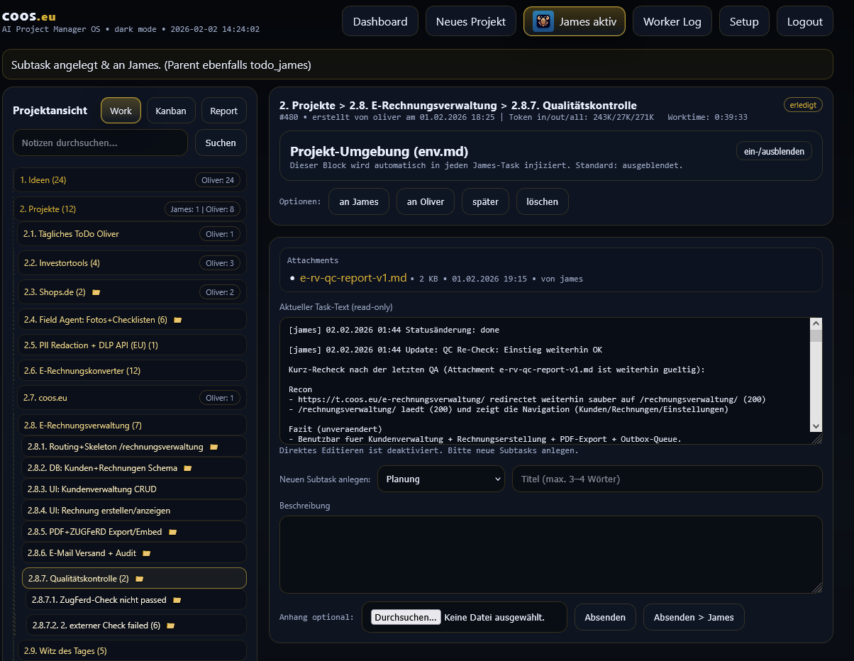 COOS Dashboard Variante 2